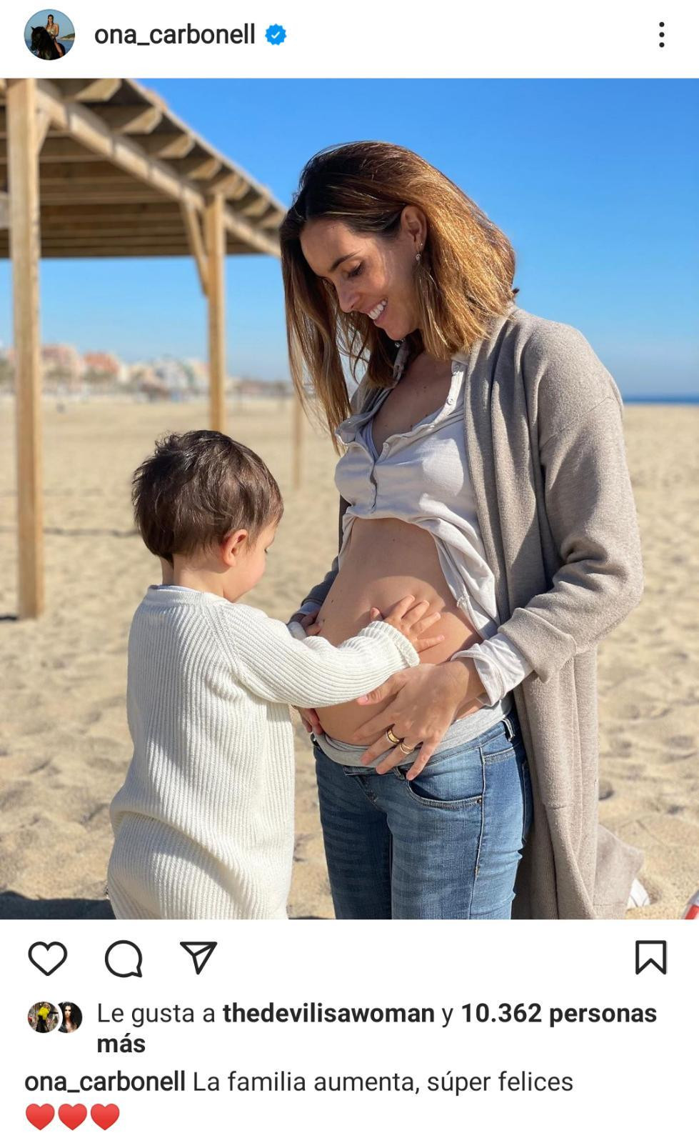La nadadora Ona Carbonell y su hijo Jordi / INSTAGRAM