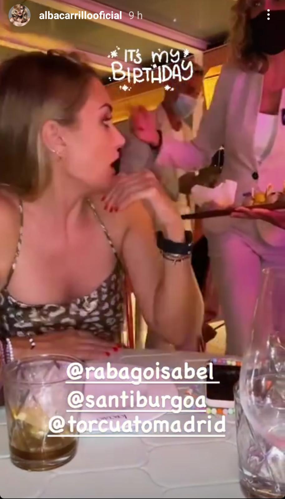 Alba Carrillo, sorprendida en su cumpleaños / INSTAGRAM