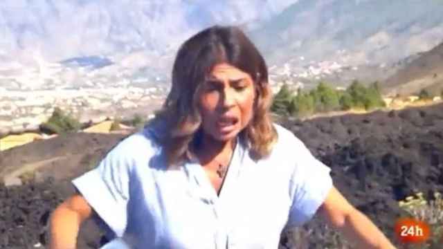 Reportera de RTVE en el volcán de La Palma / RTVE