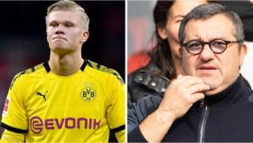 Erling Haaland y Mino Raiola en un montaje / CULEMANIA