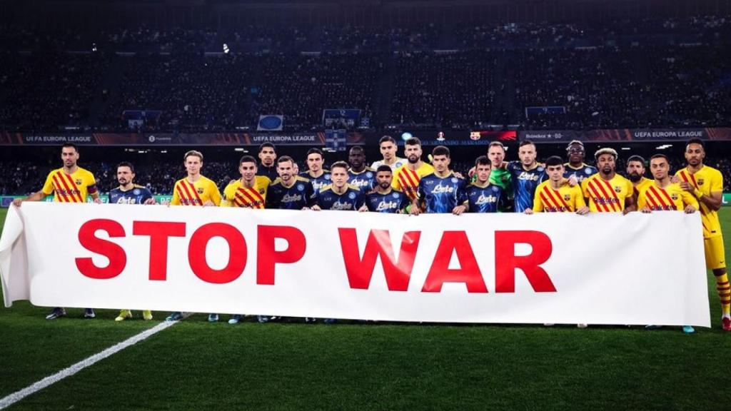 El mensaje de los jugadores del Barça y Nápoles sobre el conflicto Ucrania-Rusia / FCB