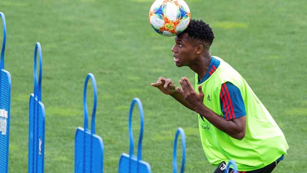 Una foto de Ansu Fati con la selección española sub-21 / EFE