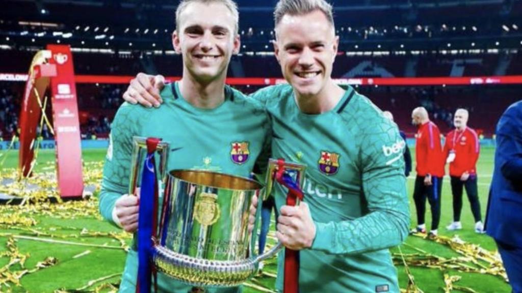 Una foto de Ter Stegen y Jasper Cillessen en la consecución de la Copa del Rey 2018 / Instagram