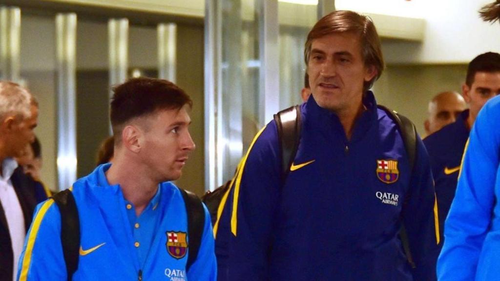 Leo Messi y Pepe Costa en una concentración del Barça / EFE