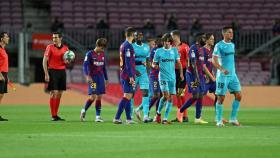Umtiti tras un partido del Barça / FCB