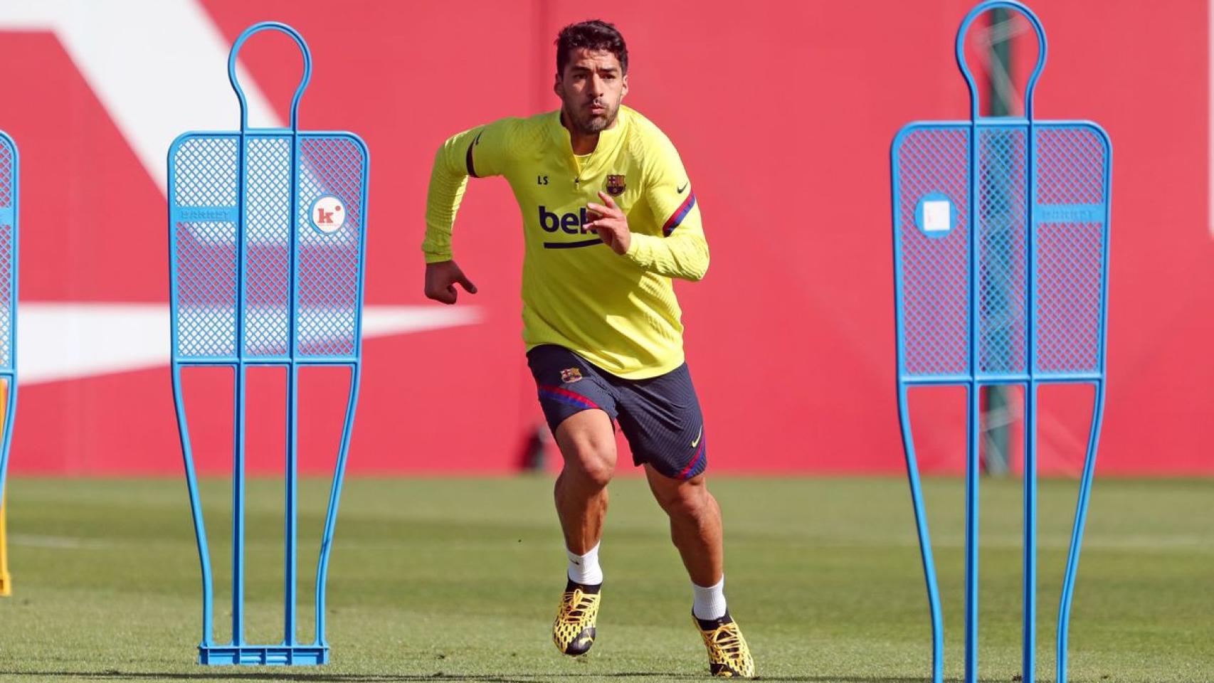 Luis Suárez durante un entrenamiento del Barça /FC BARCELONA