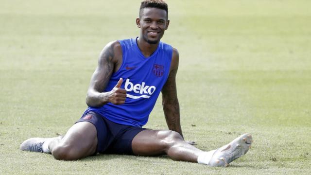 Una foto de Nélson Semedo durante un entrenamiento del Barça / FCB