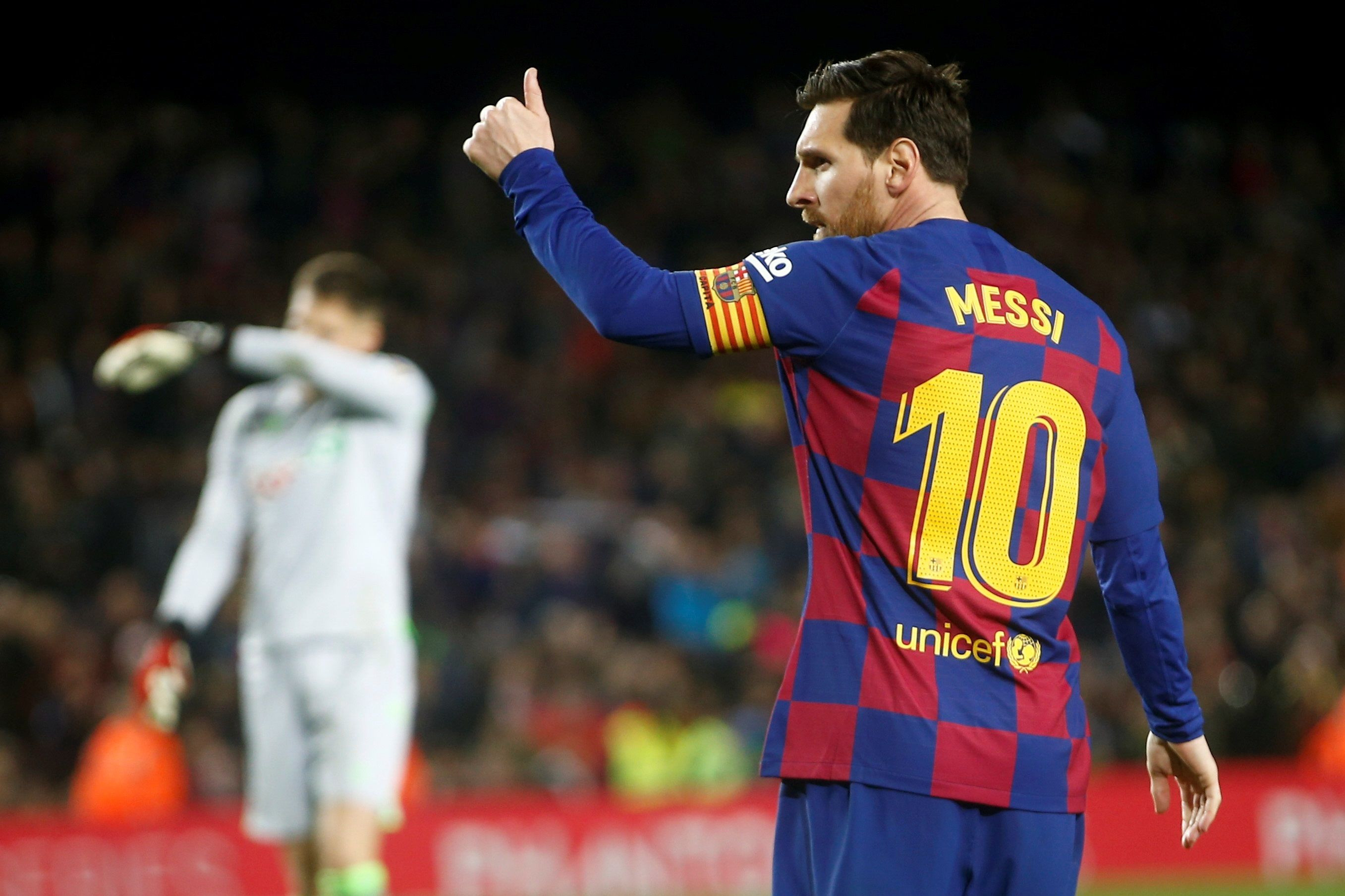 Leo Messi en un partido con el Barça / EFE