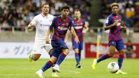 Carles Aleñá jugando contra el Chelsea / FC Barcelona