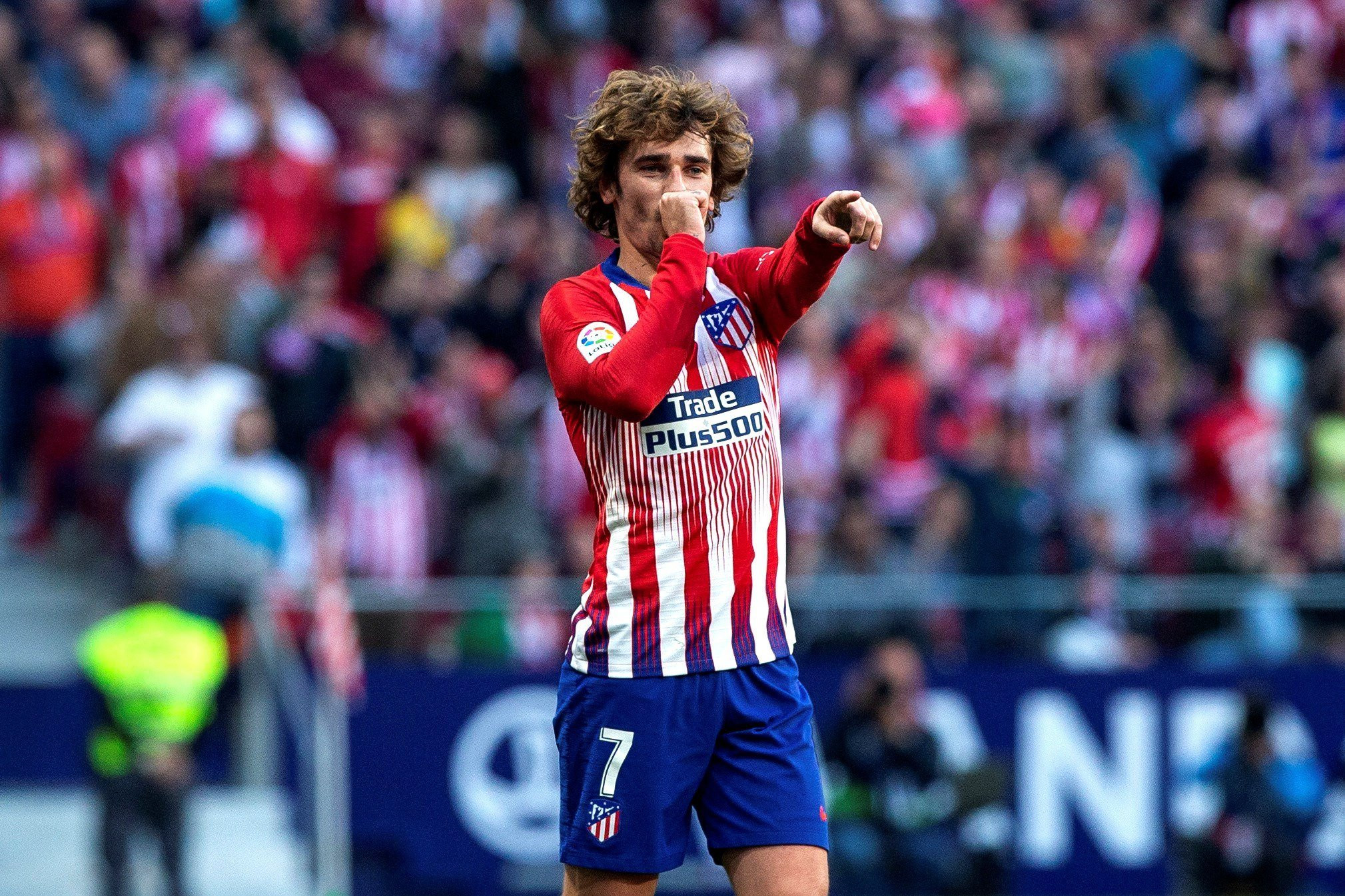 Griezmann celebra un tanto con el Atlético de Madrid / EFE