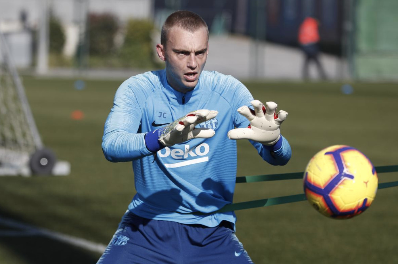Una foto de Jasper Cillessen en un entrenamiento el Barça / FCB