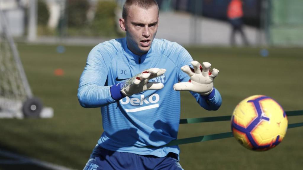 Una foto de Jasper Cillessen en un entrenamiento el Barça / FCB