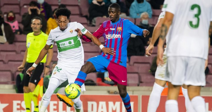Ousmane Dembelé, autor de una asistencia en el Barça-Elche / FCB