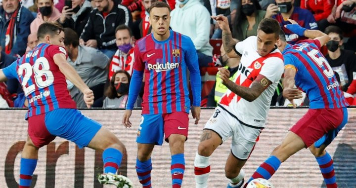 Jugadores del Barça en la derrota ante el Rayo / EFE