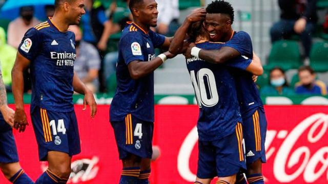 Vinicius Jr, celebrando el gol marcado contra la Real Sociedad / EFE