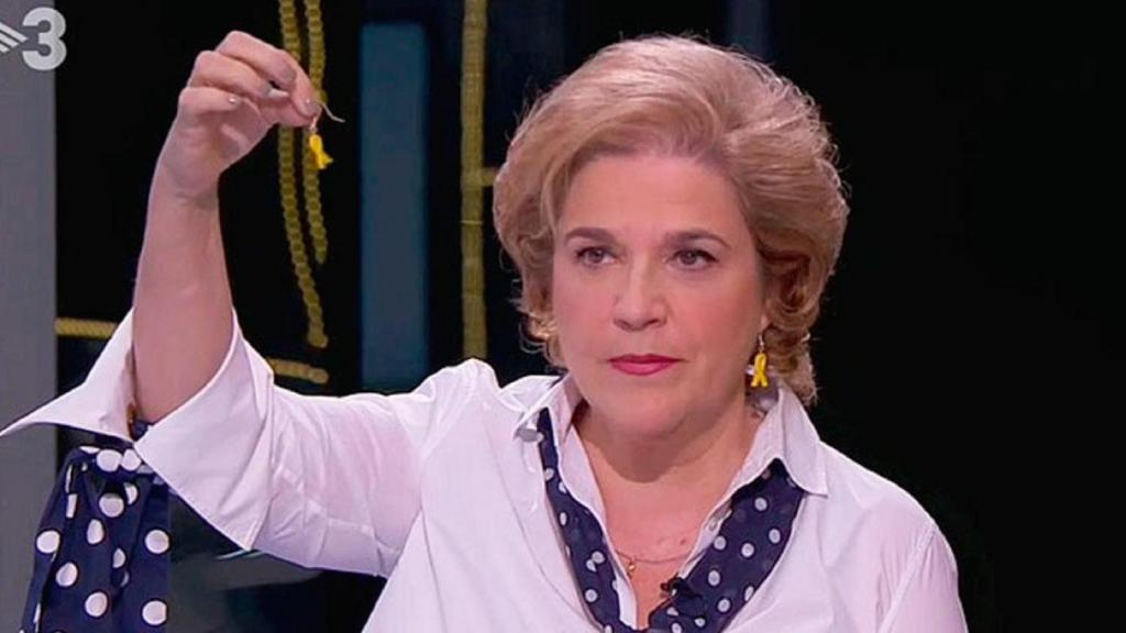 Pilar Rahola, tertuliana independentista, en el programa 'FAQs' de TV3 / CCMA