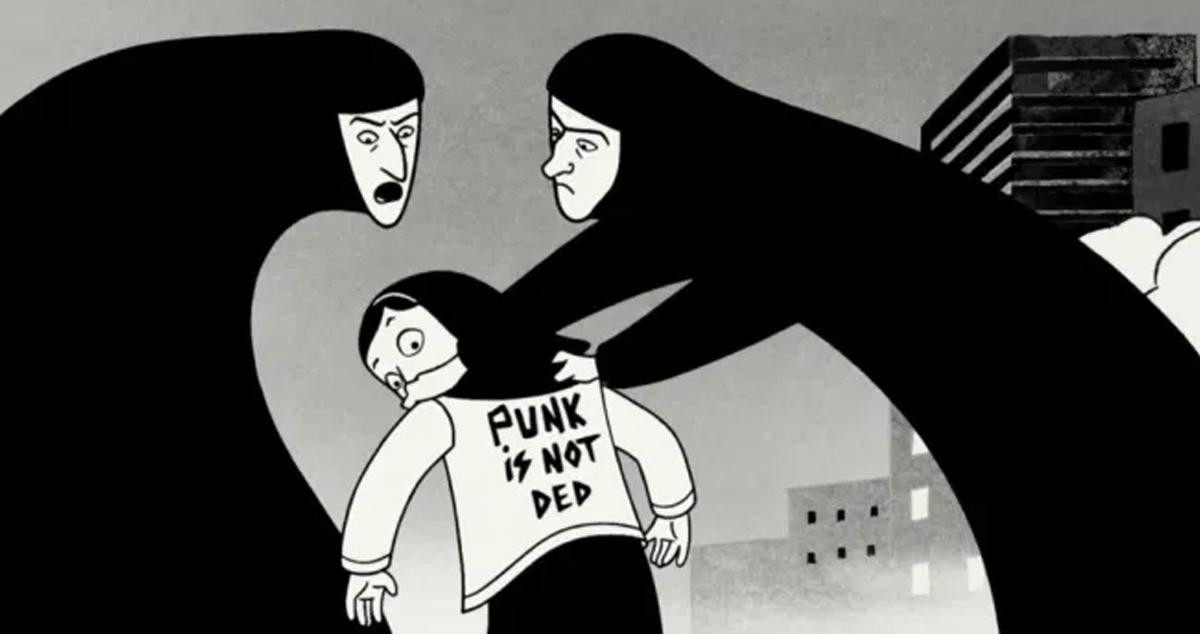 Frame de la película Persépolis basada en la novela gráfica de Marjane Satrapi / HABLEMOSDECOMICS