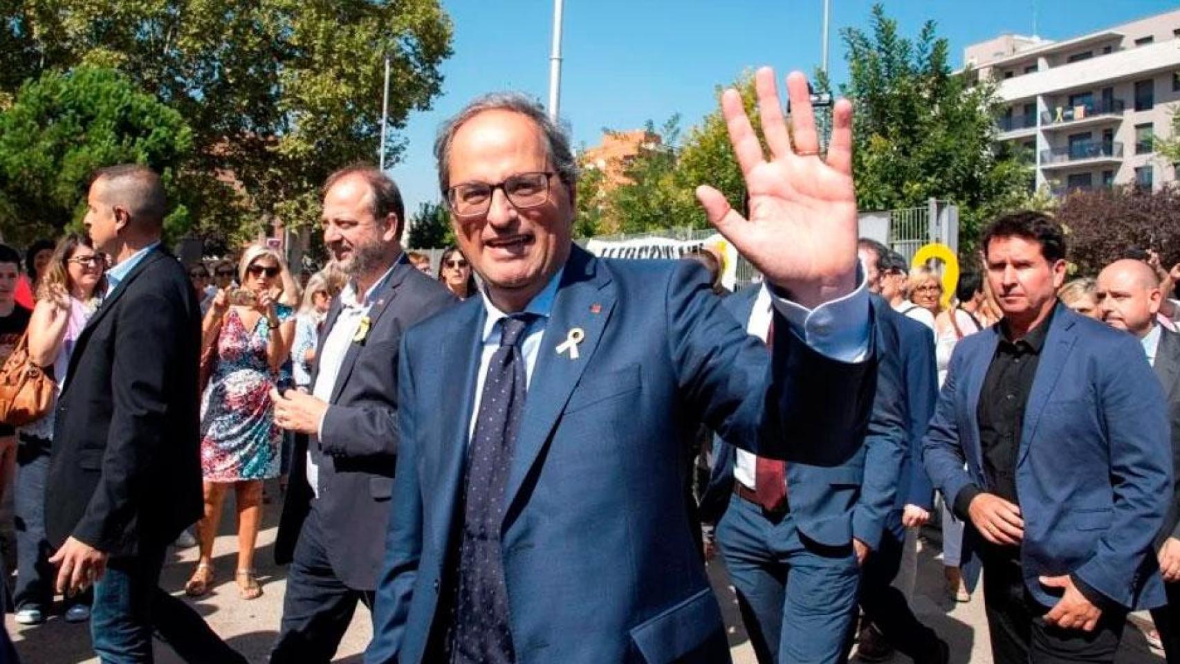 Quim Torra en una manifestación independentista / EFE