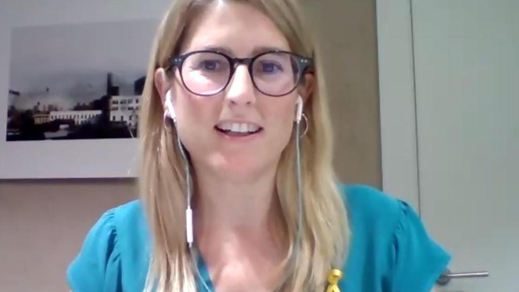 La diputada y concejal de JxCat Elsa Artadi en rueda de prensa telemática / EUROPA PRESS