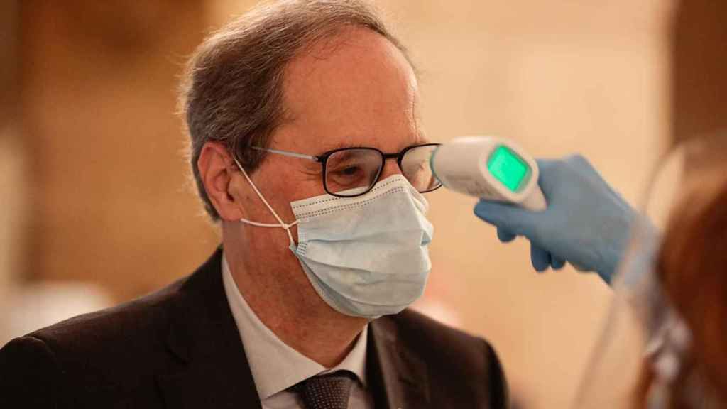 Quim Torra a su llegada al Pleno del Parlament / JOB VERMEULEN