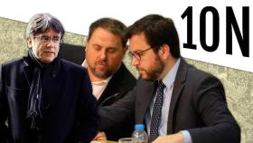 Carles Puigdemont, Oriol Junqueras y Pere Aragonés / CG