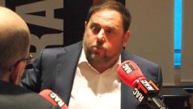 Oriol Junqueras durante la entrevista de esta mañana en RAC1
