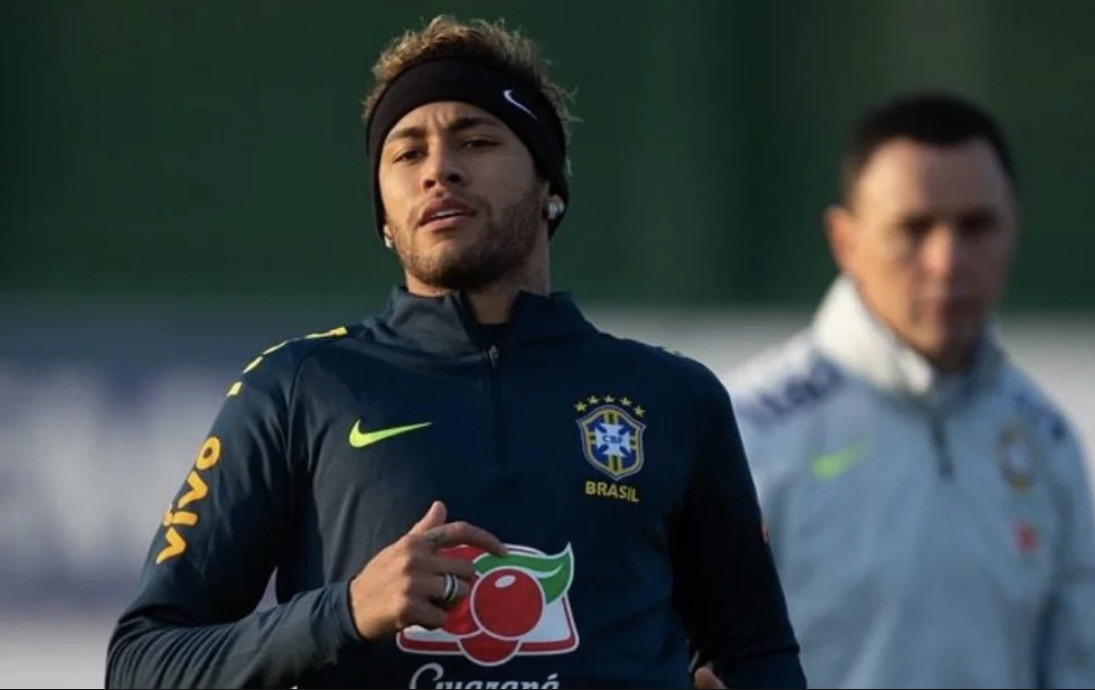 Una foto de Neymar Jr. durante un entrenamiento con Brasil / Twitter