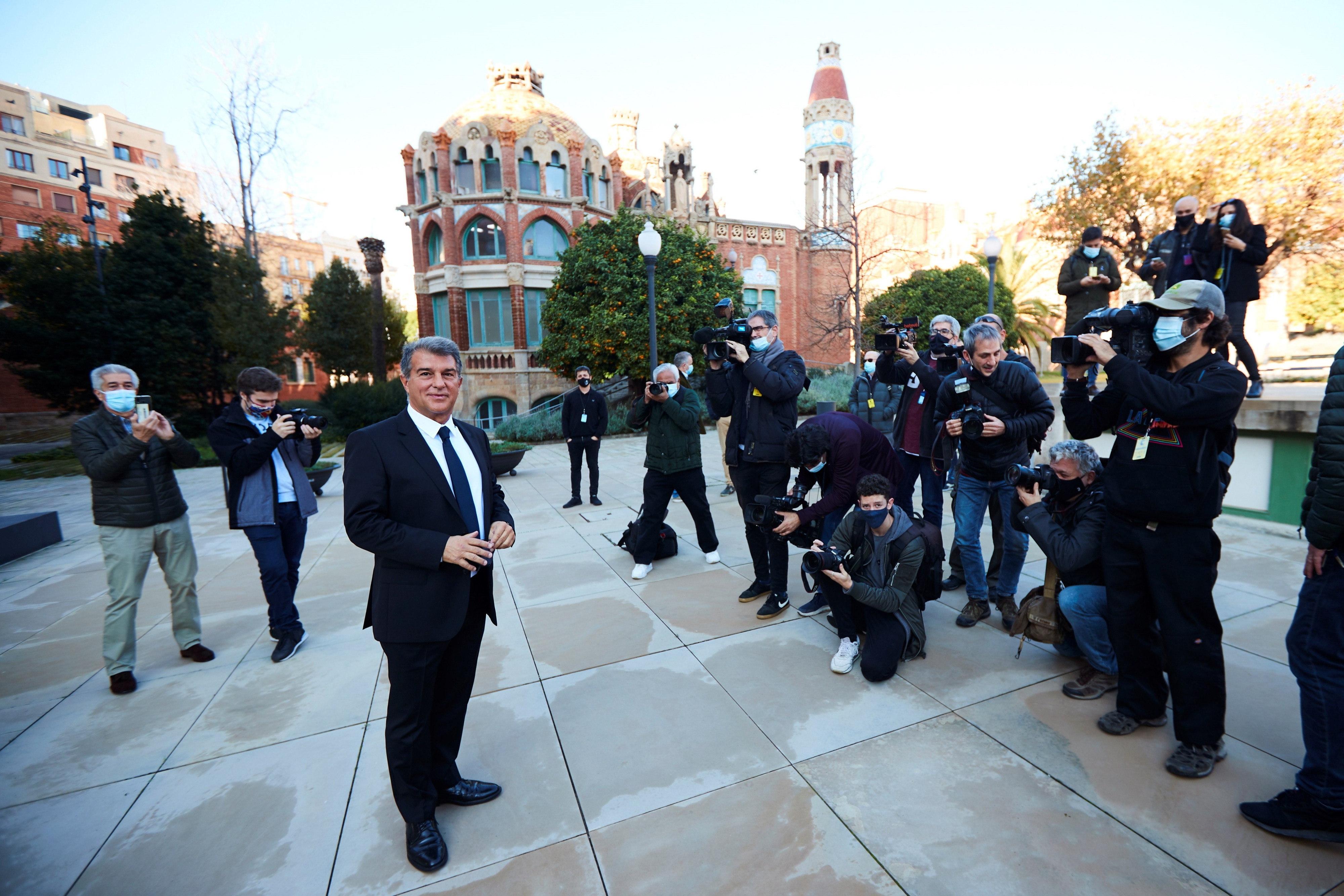 Joan Laporta en el acto de presentación de su candidatura / EFE