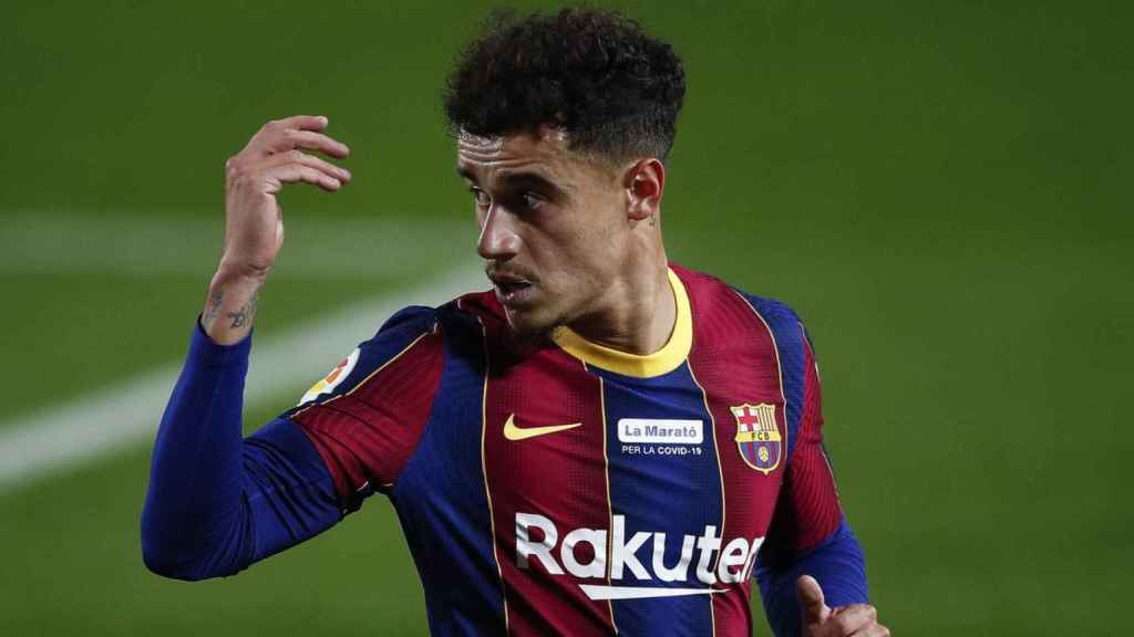 Coutinho en un encuentro del Barça / EFE