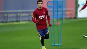 Riqui Puig, en un entrenamiento con el Barça | FCB