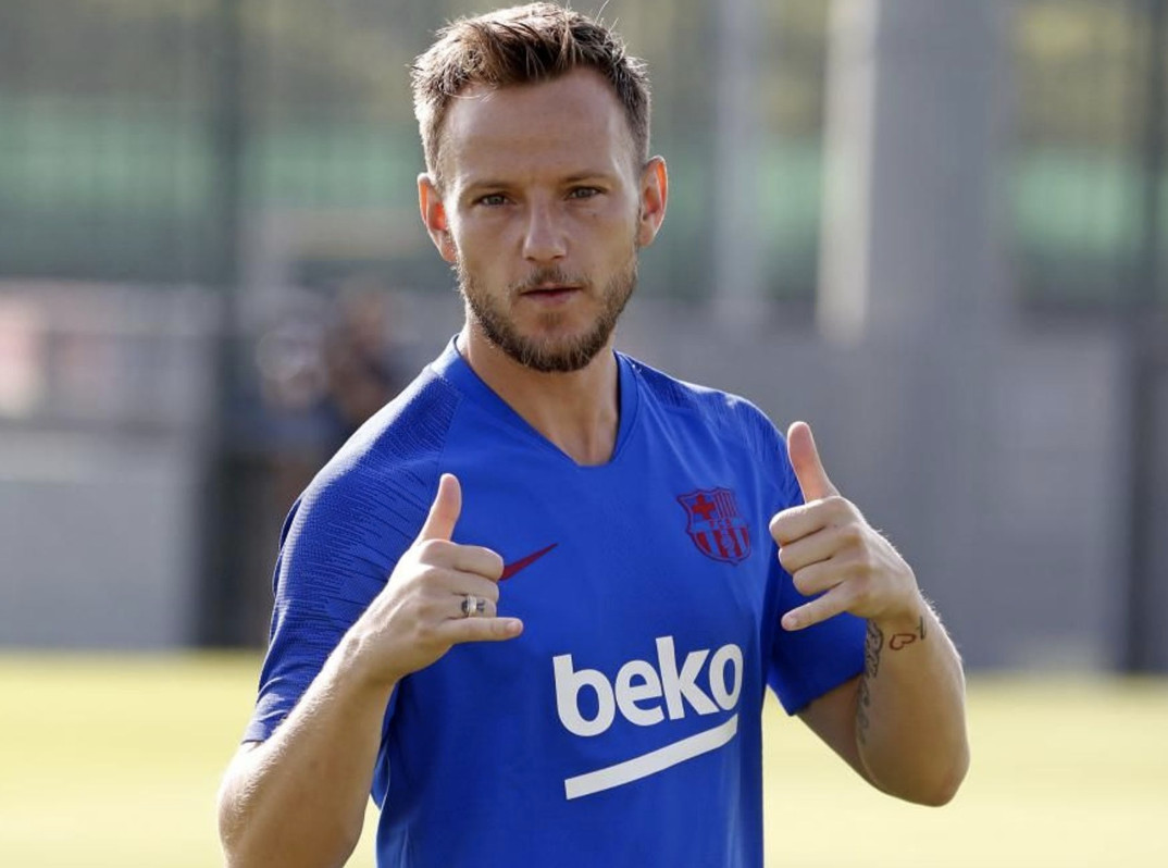 Una foto de Ivan Rakitic durante un entrenamiento del Barça / FCB