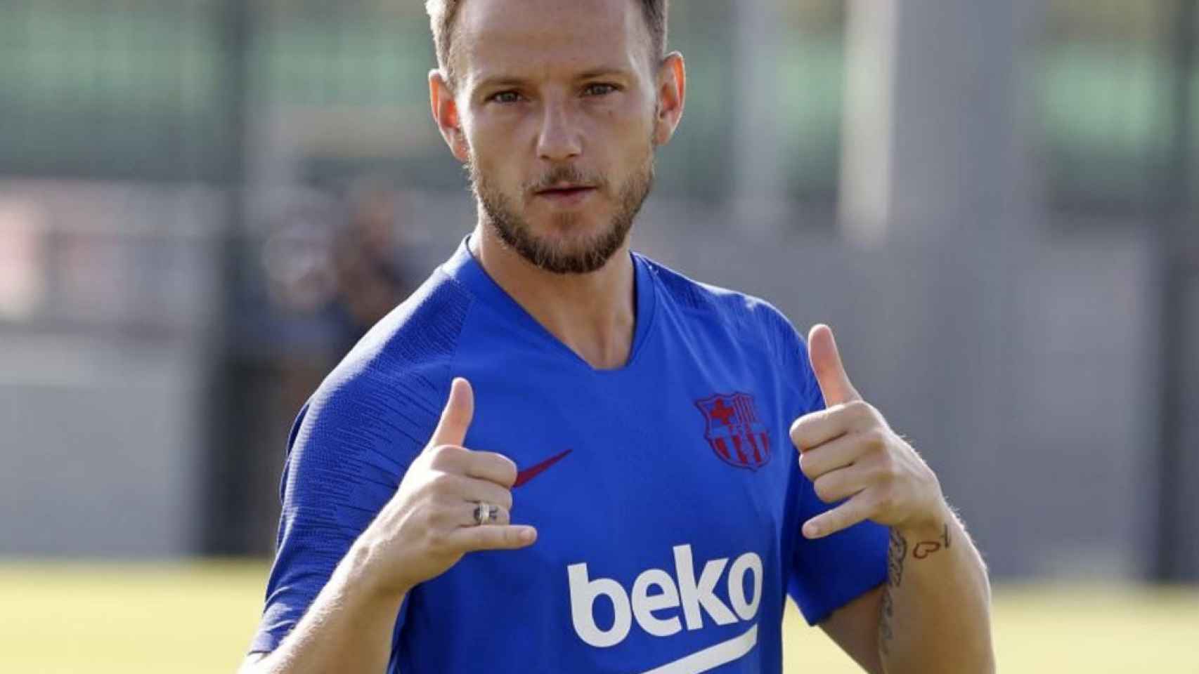 Una foto de Ivan Rakitic durante un entrenamiento del Barça / FCB