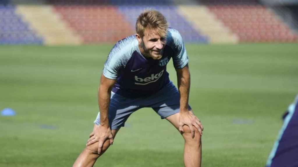 Una foto de archivo de Sergi Samper durante un entrenamiento con el Barça / FCB