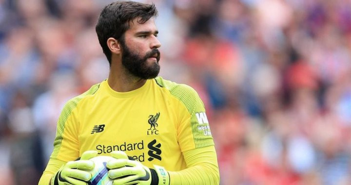 Una foto de Alisson Becker, portero del Liverpool