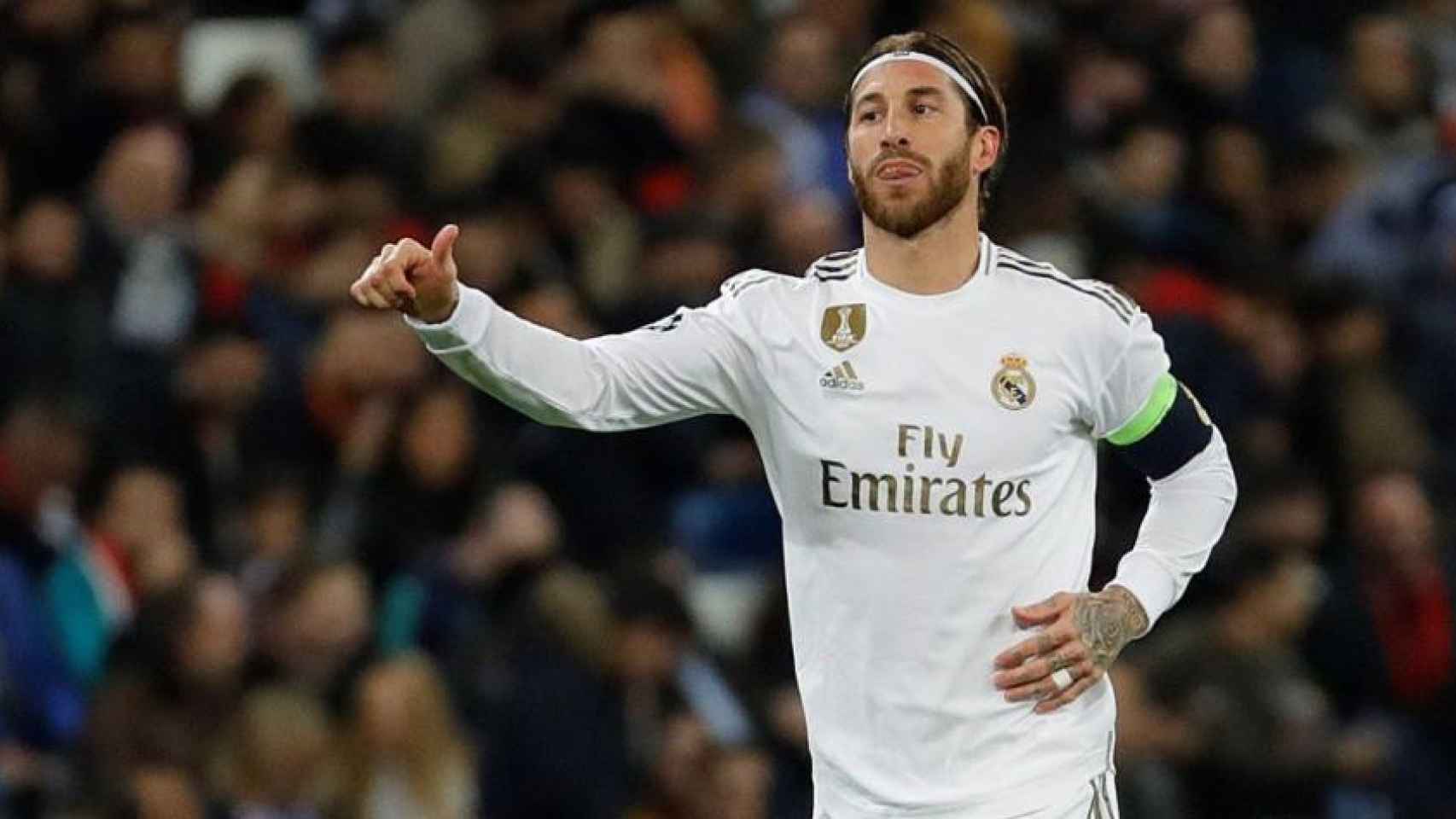 Ramos durante un partido/ Desmarque