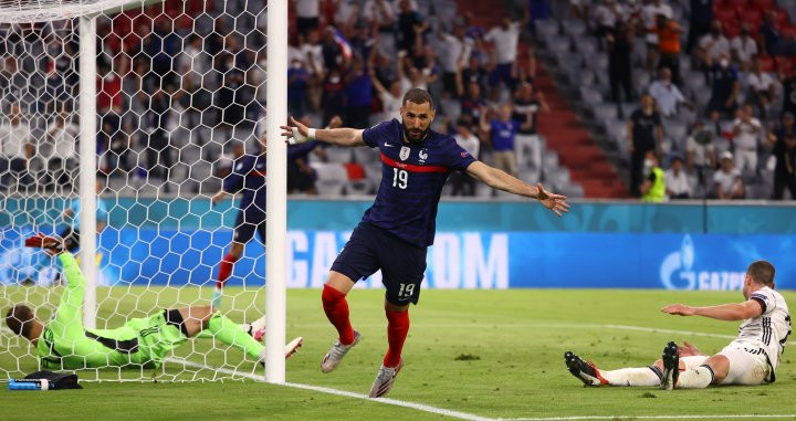 Benzema en un acción del partido contra Alemania / EFE