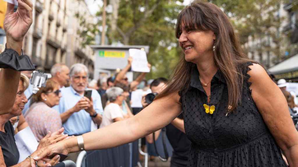 Laura Borràs, expresidenta del Parlament, en el acto del 17A / LUIS MIGUEL AÑÓN - CRÓNICA GLOBAL