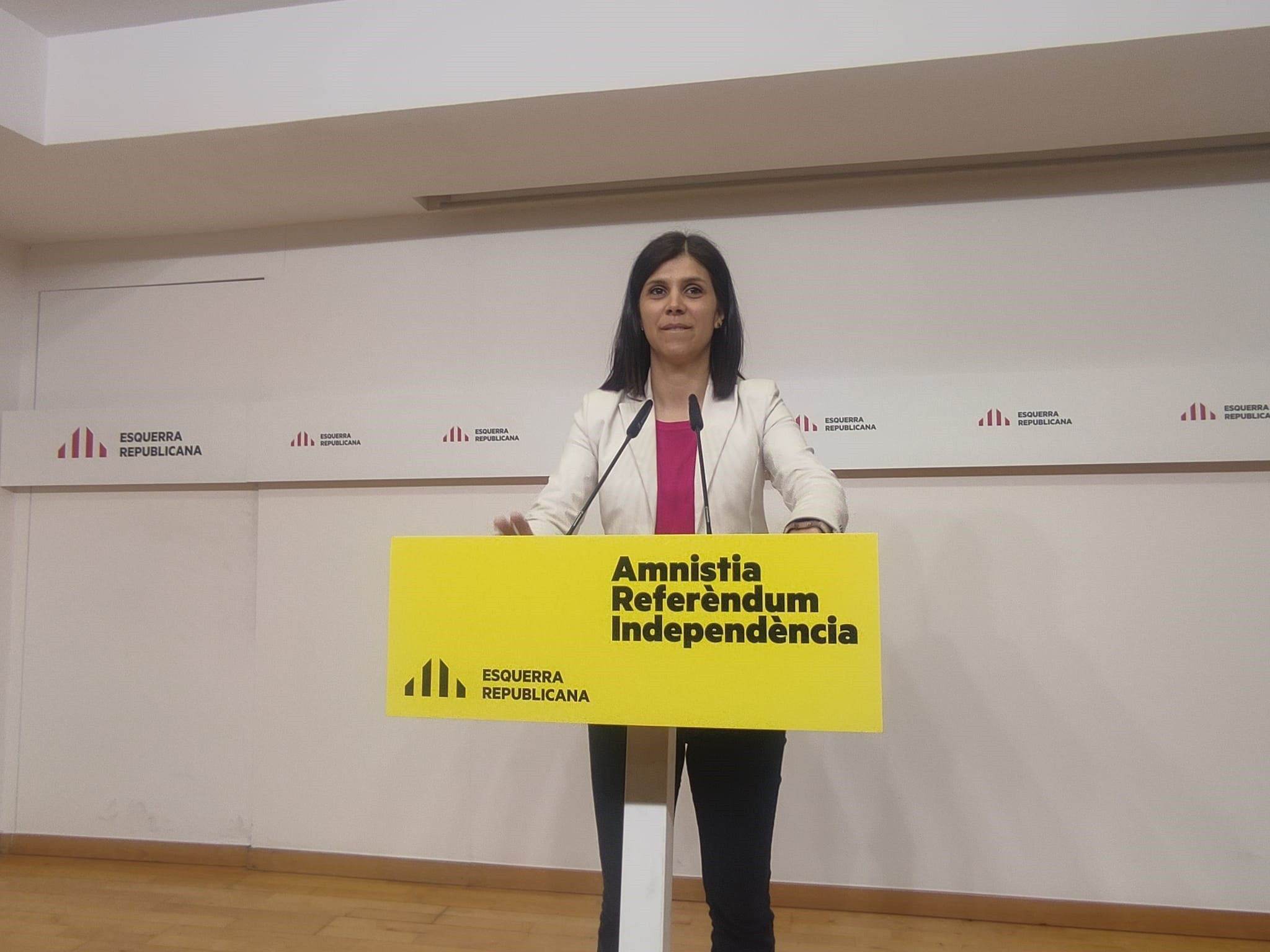 La secretaria general adjunta y portavoz de ERC, Marta Vilalta, quien pide lealtad a Junts / EUROPA PRESS