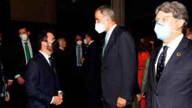 El rey Felipe VI con Pere Aragonès, presidente de la Generalitat de Cataluña / EFE