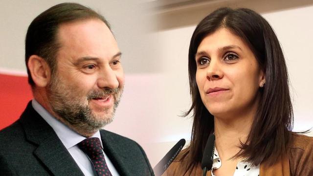 El secretario de Organización del PSOE y ministro de Fomento, José Luis Ábalos, y la portavoz y secretaria adjunta de ERC, Marta Vilalta / FOTOMONTAJE CG