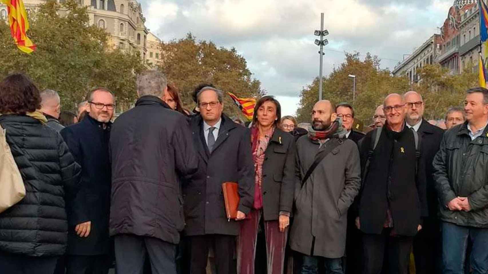 Quim Torra, minutos antes de entrar al TSJC para declarar por un supuesto delito de desobediencia / CG