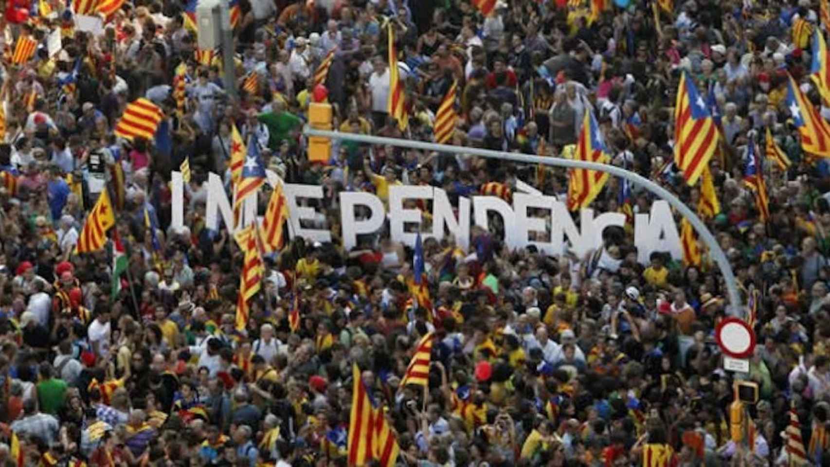 Una imagen de archivo de la manifestación de la última Diada / EFE