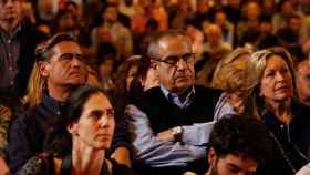 López Aguilar, Celestino Corbacho y Trinidad Jiménez en un mitin de Susana Díaz en Madrid / MA