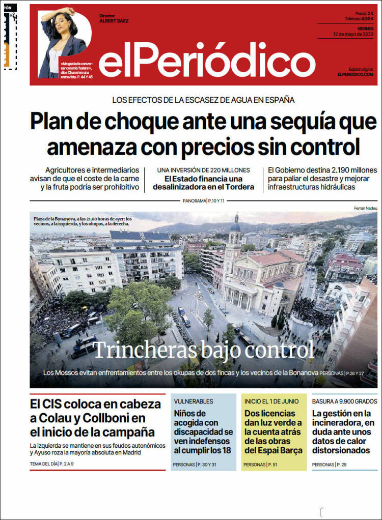 Portada de 'El Periódico' de 12 de mayo de 2023 / KIOSKO.NET