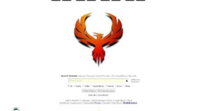Captura de pantalla de la web The Pirate Bay