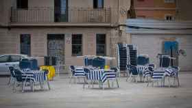 Un bar de Barcelona con la terraza vacía / EUROPA PRESS