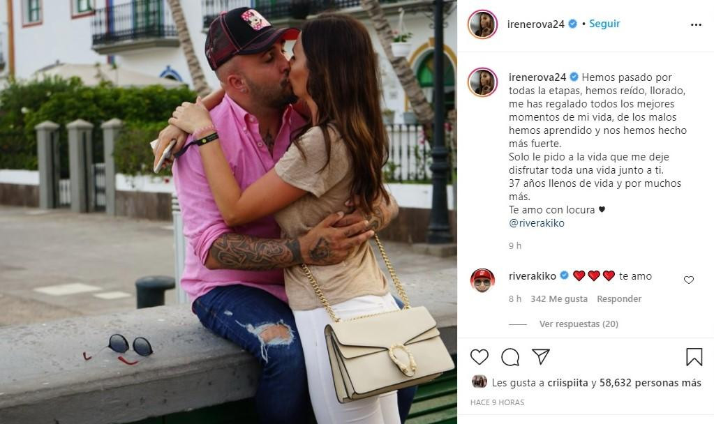 La felicitación de Irene Rosales a Kiko Rivera en redes sociales / INSTAGRAM