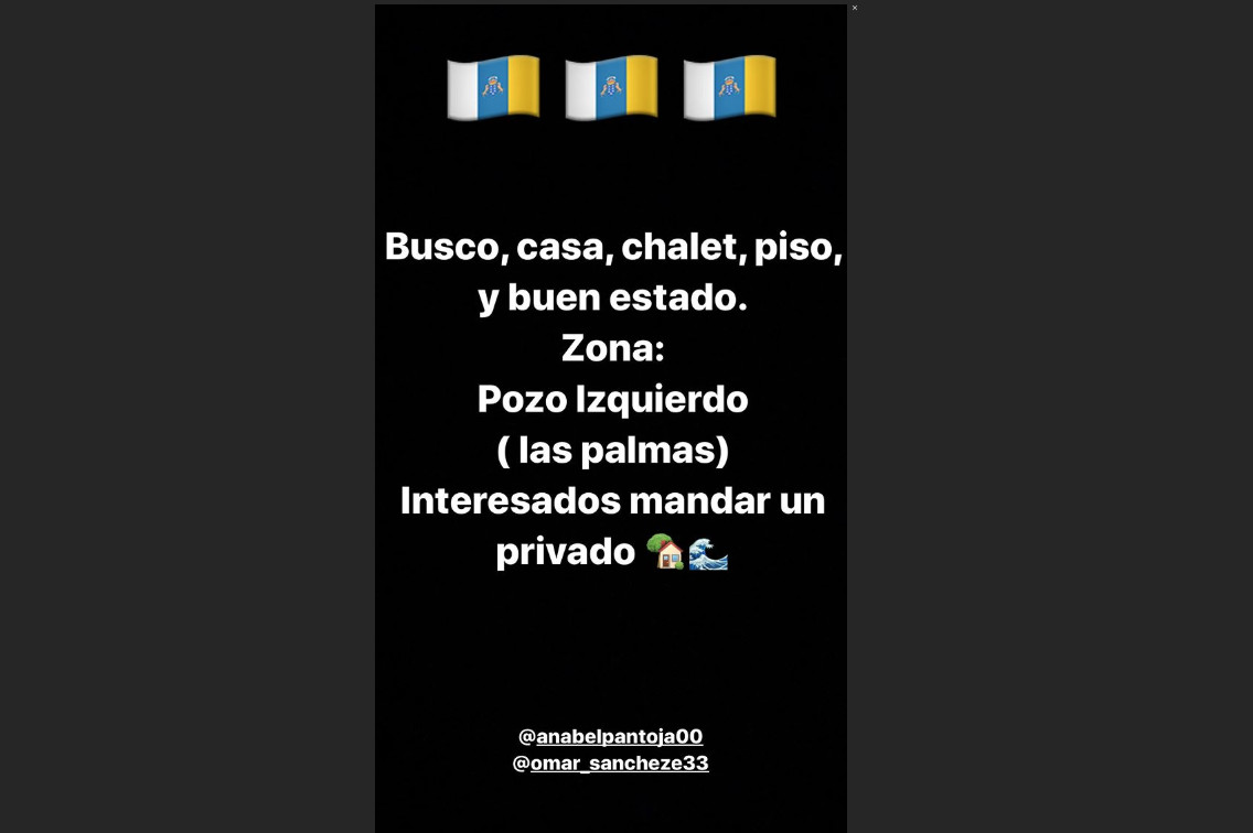 Anabel Pantoja anuncia que busca casa en las Canarias / INSTAGRAM