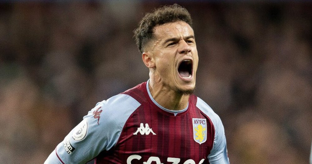 Coutinho, tras anotar un gol en la Premier League, dice que es muy feliz en Inglaterra / Aston Villa