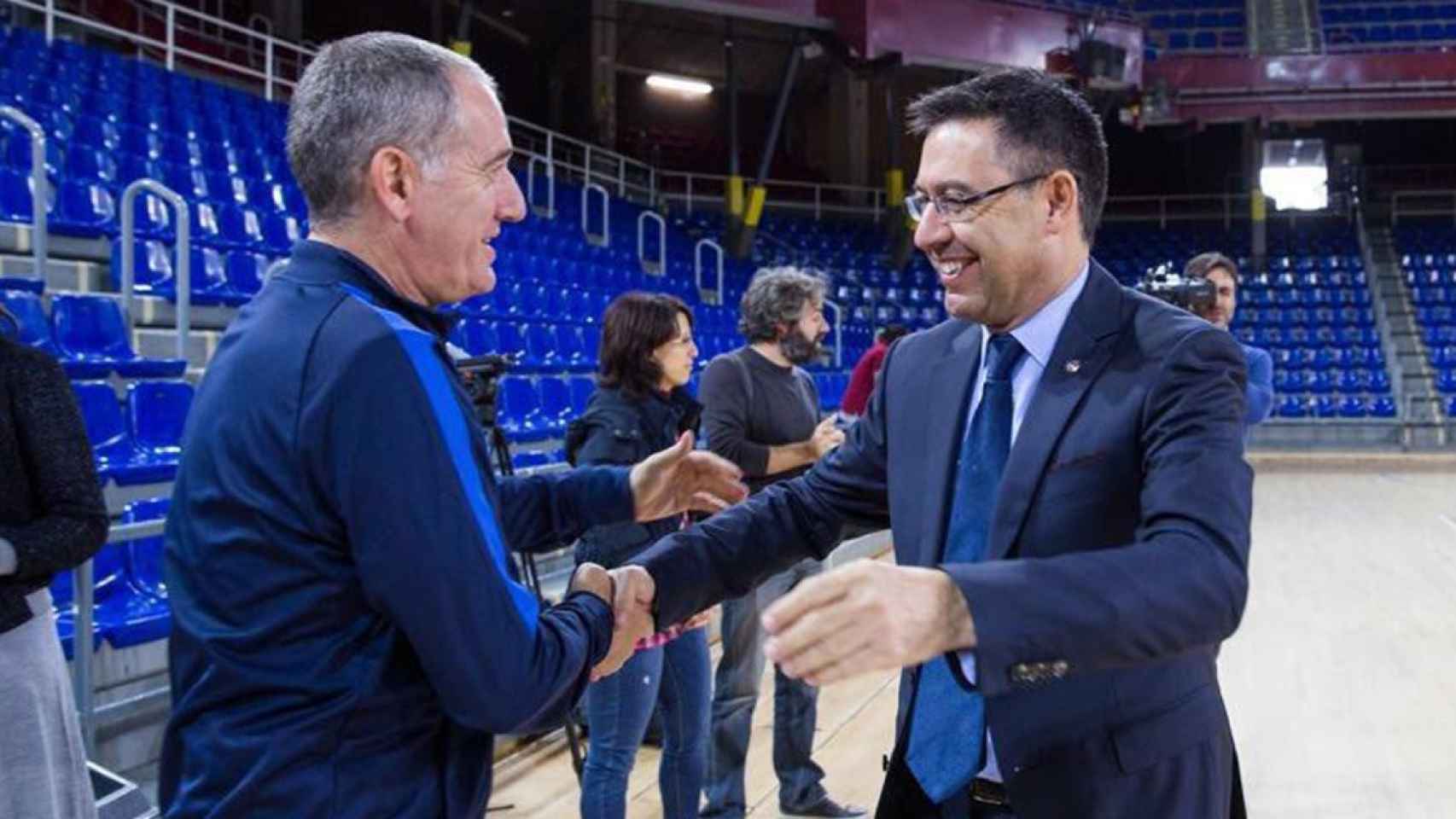 Andreu Plaza ha dedicado su primera Champions a Bartomeu / FC BARCELONA